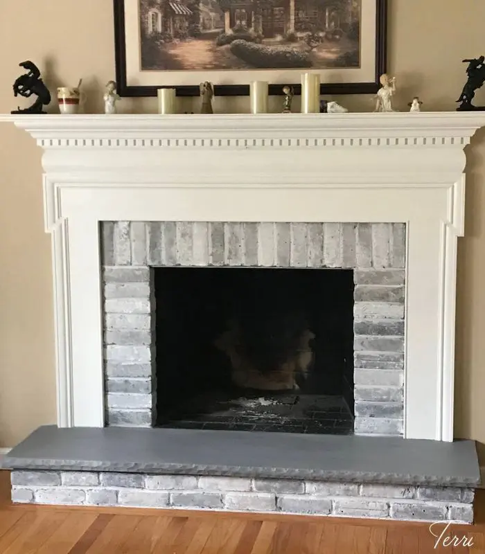 A White Fireplace