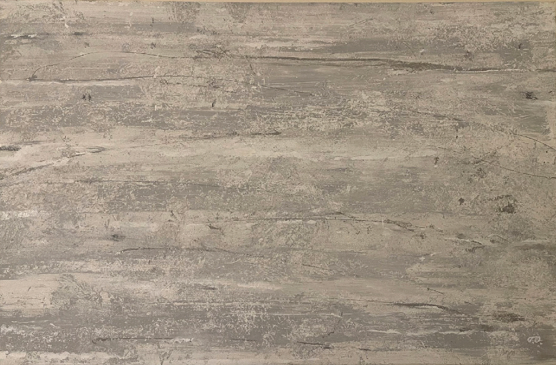 Heartland Abstract Painting - Charcoal Grey and whites